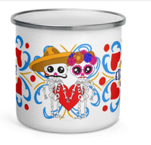 Cargar imagen en el visor de la galería, MUG ENAMELED  AMOR ETERNO