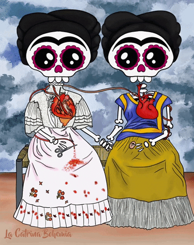 GIF - Las dos Fridas x La Catrina Bohemia