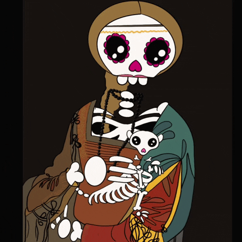GIF - La dama con l'ermellino x La Catrina Bohemia